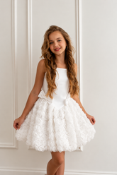 Girls’ Dress with 3D Roses