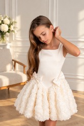 Girls’ Dress with 3D Roses