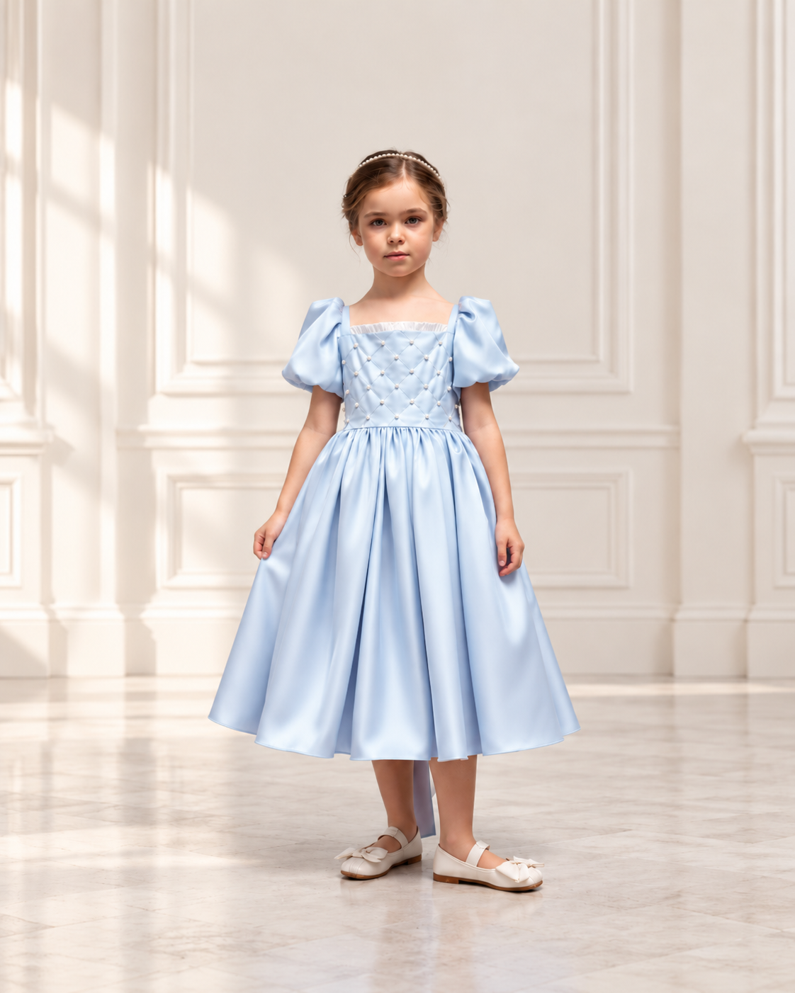 Luxurious Satin Dress with Handmade Embroidery – Soft Silky Lining in Multiple Colors