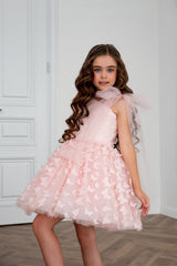 Luxury Pink Butterfly Dress for Girls – Tulle Birthday, Wedding & Flower Girl Dress