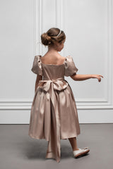 Luxurious Satin Dress with Handmade Embroidery – Soft Silky Lining in Multiple Colors