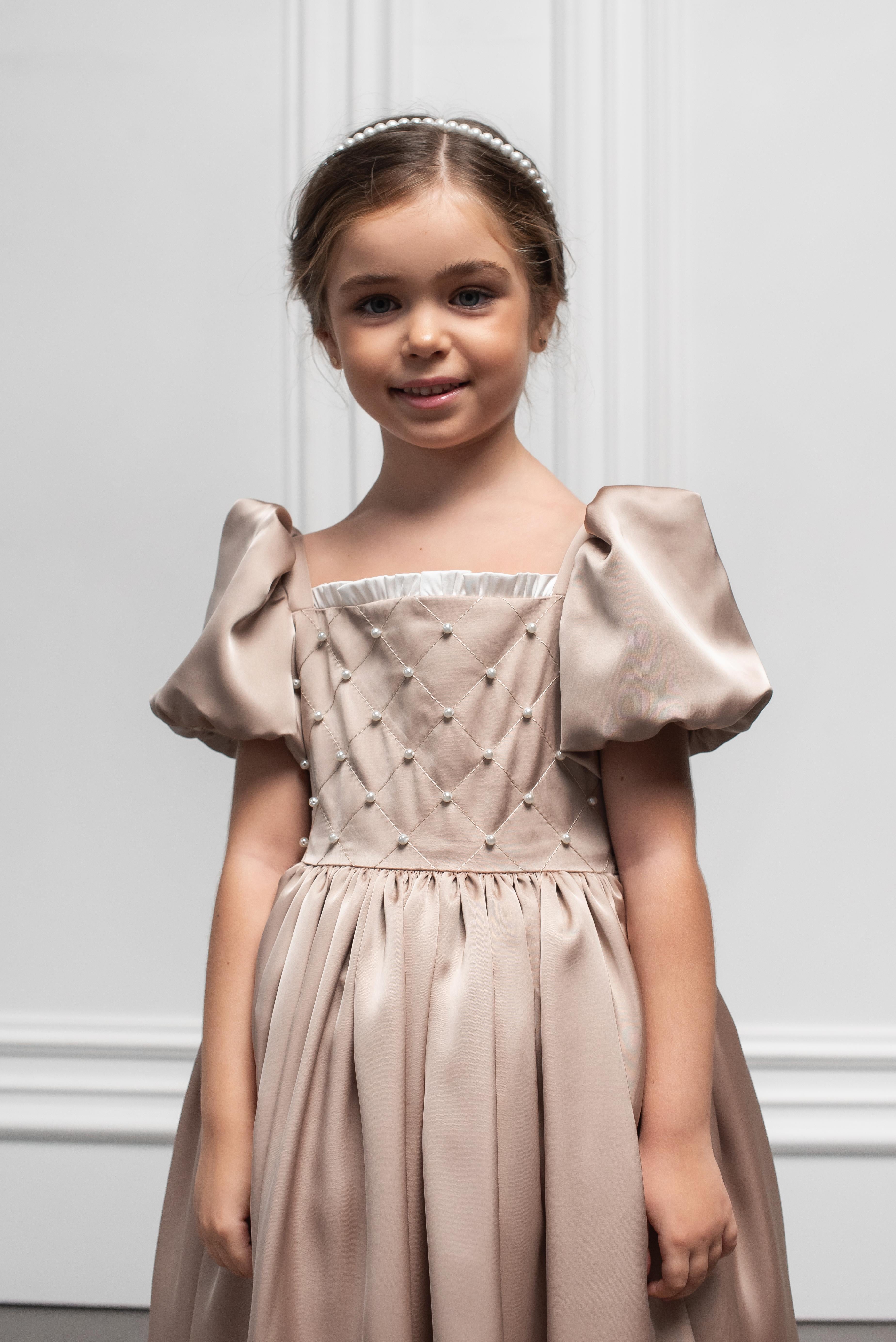 Luxurious Satin Dress with Handmade Embroidery – Soft Silky Lining in Multiple Colors
