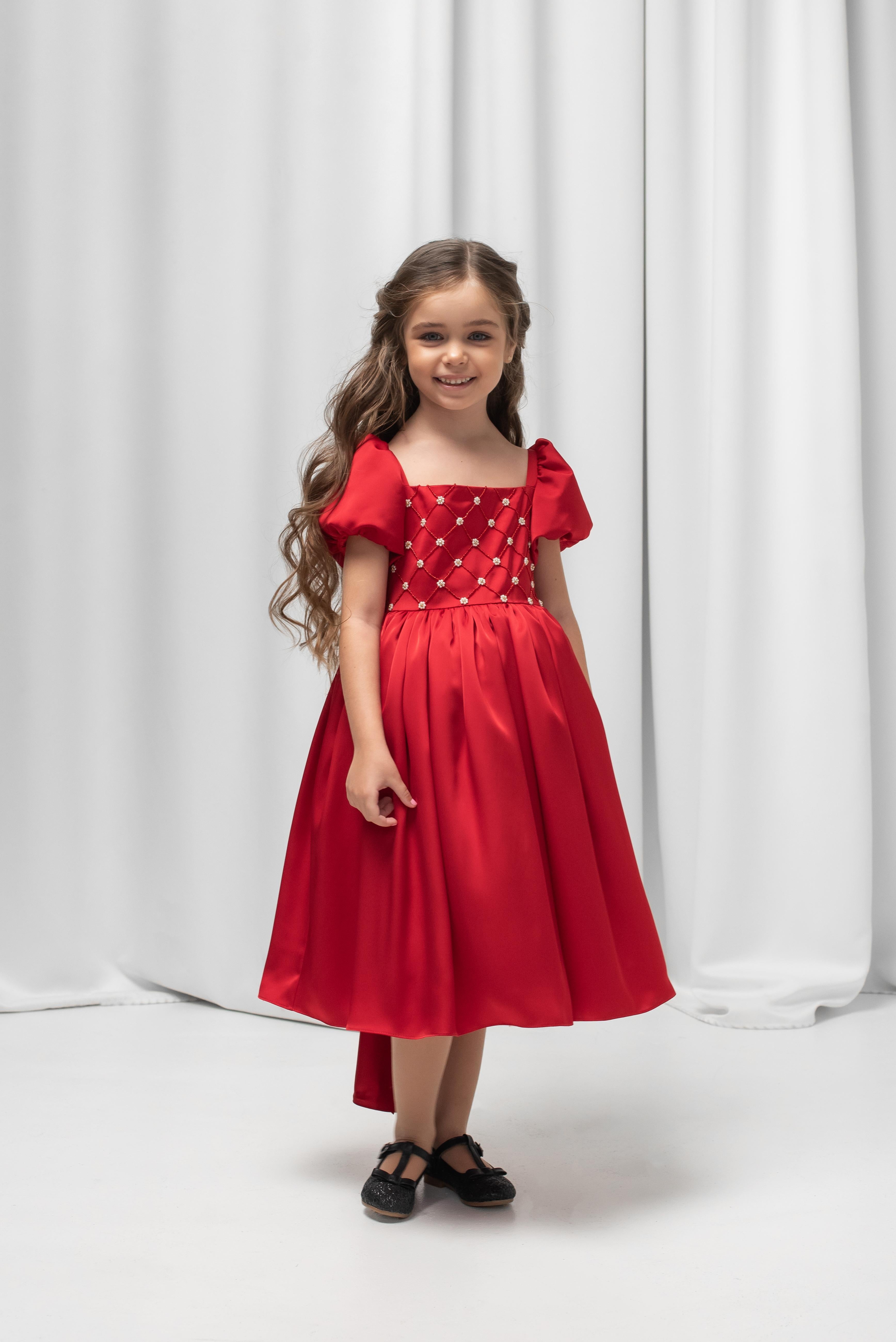 Luxurious Satin Dress with Handmade Embroidery – Soft Silky Lining in Multiple Colors (Copy)