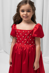 Luxurious Satin Dress with Handmade Embroidery – Soft Silky Lining in Multiple Colors (Copy)