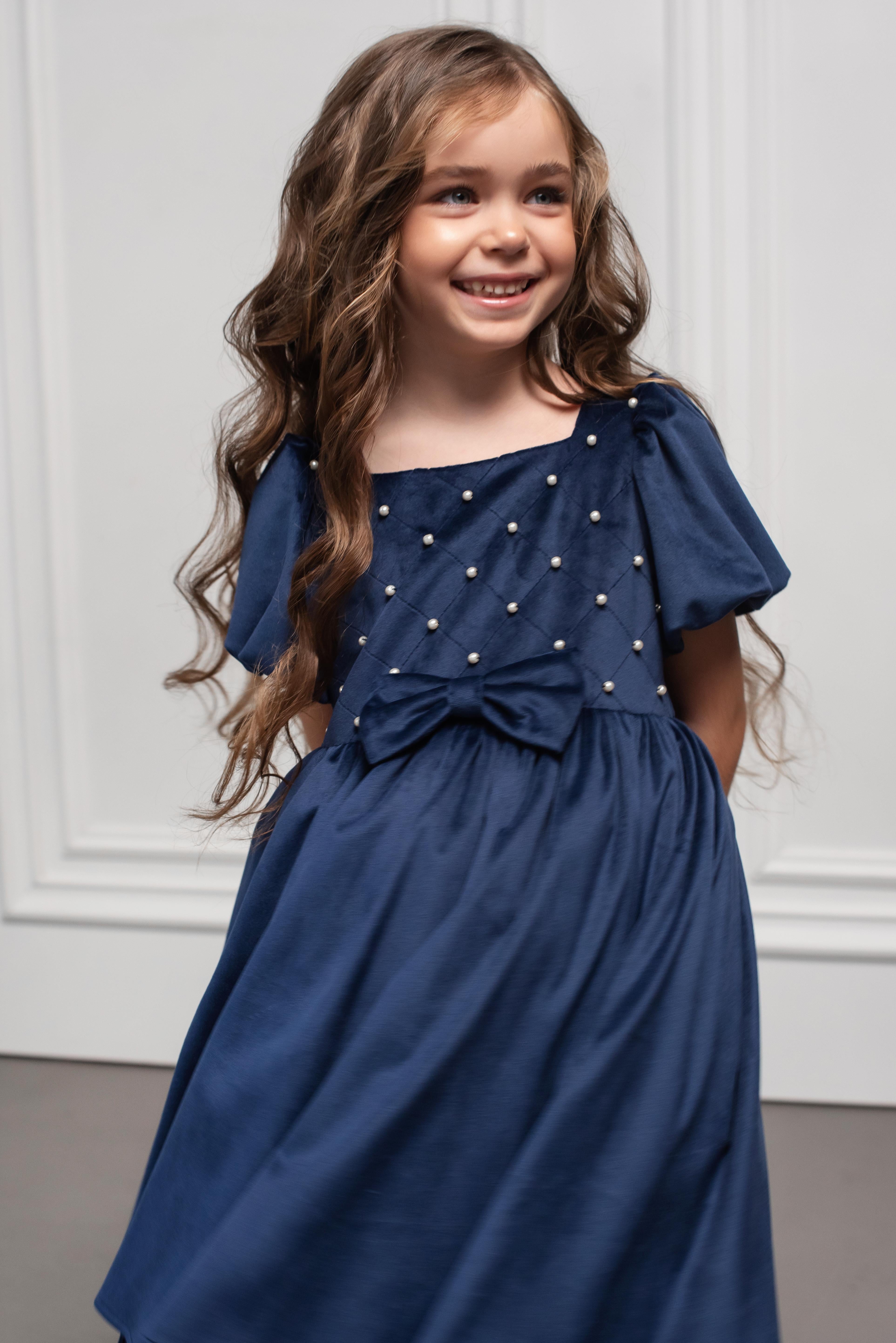 Embroidered Pearl Cotton Velour Dress – Soft, Comfortable Lining in Elegant Colors
